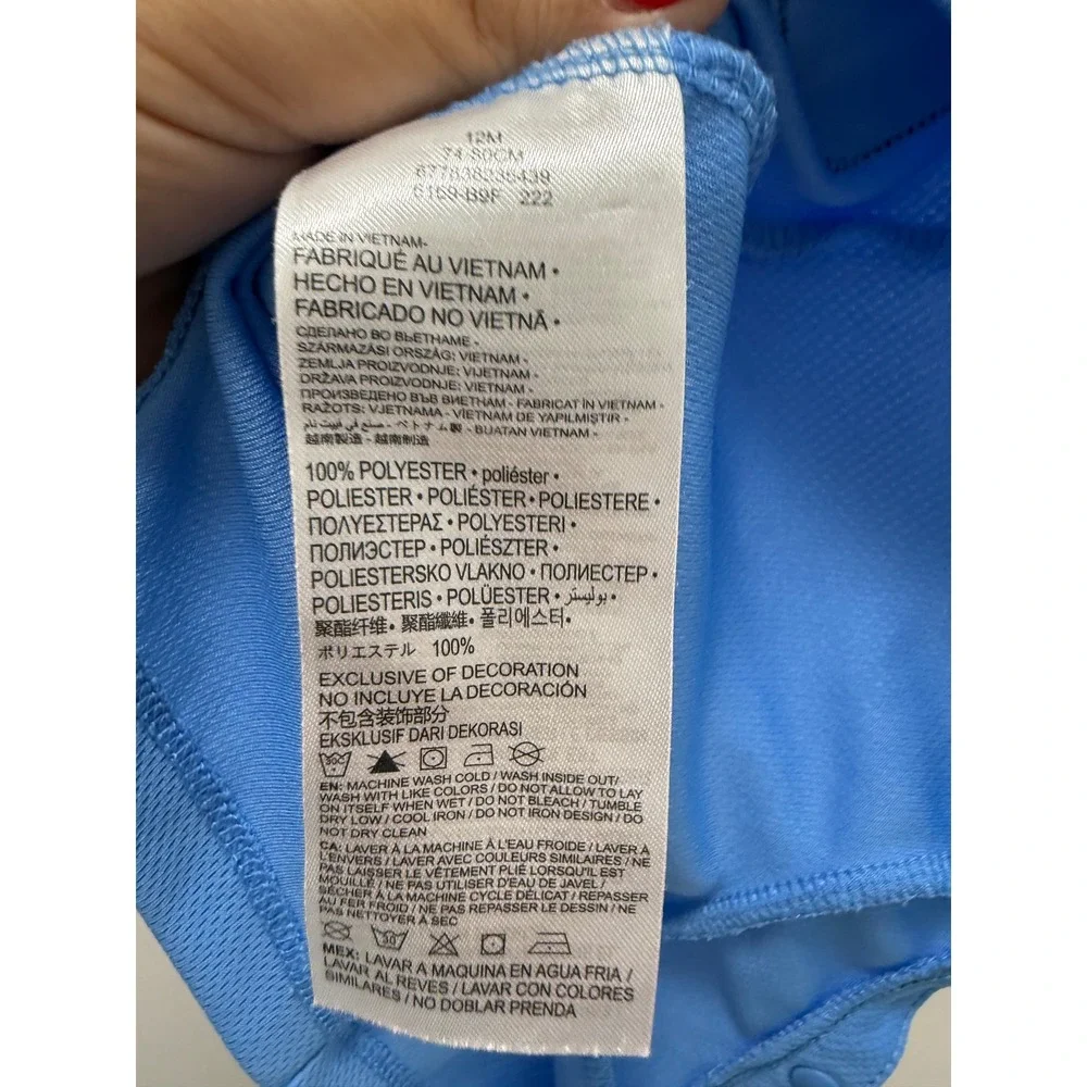 Jordan Baby Boys University Blue Air Jordan 23 Mesh Basketball Romper 12M